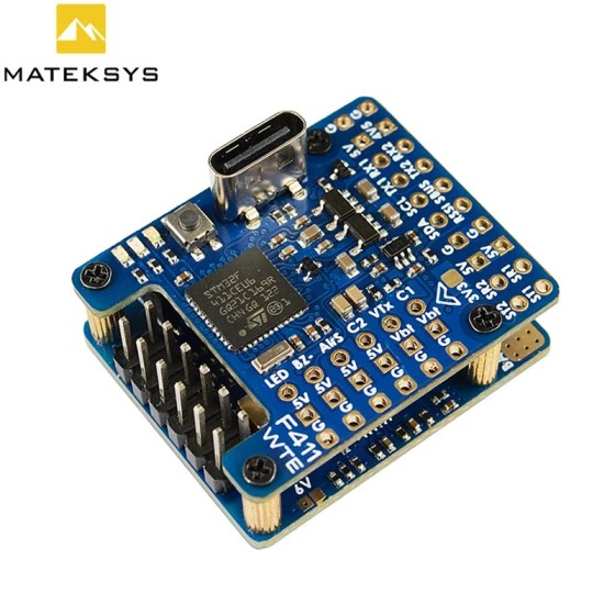 HOT Matek Mateksys F411-WTE Flight Controller STM32F411 Built-in BEC Output 2-6S ESC 90A Current Senor for Fixed Wing Drone